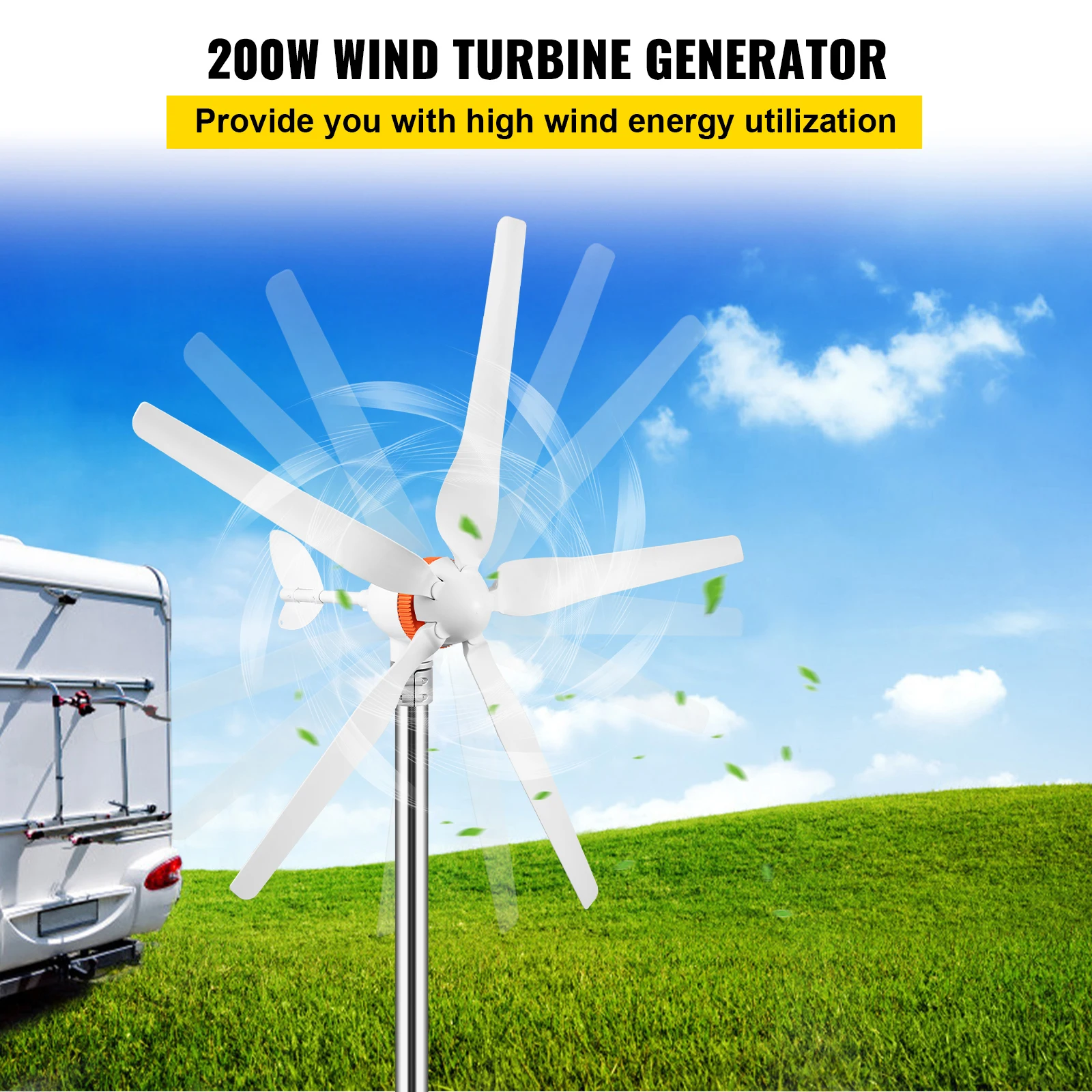 Renewable Energy Use - Piccolo generatore di turbina eolica 300W