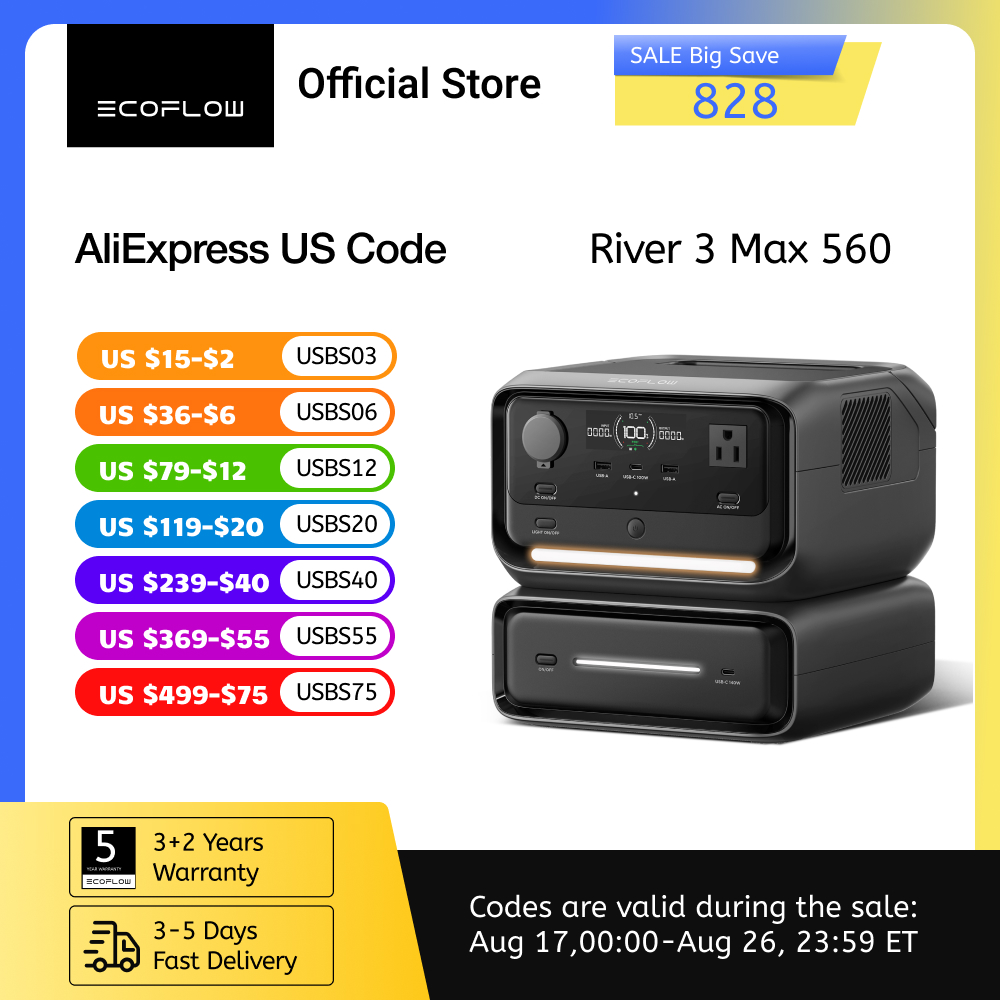 Lifepo4 Battery Pack - ECOFLOW River 3 Max 560 Stazione