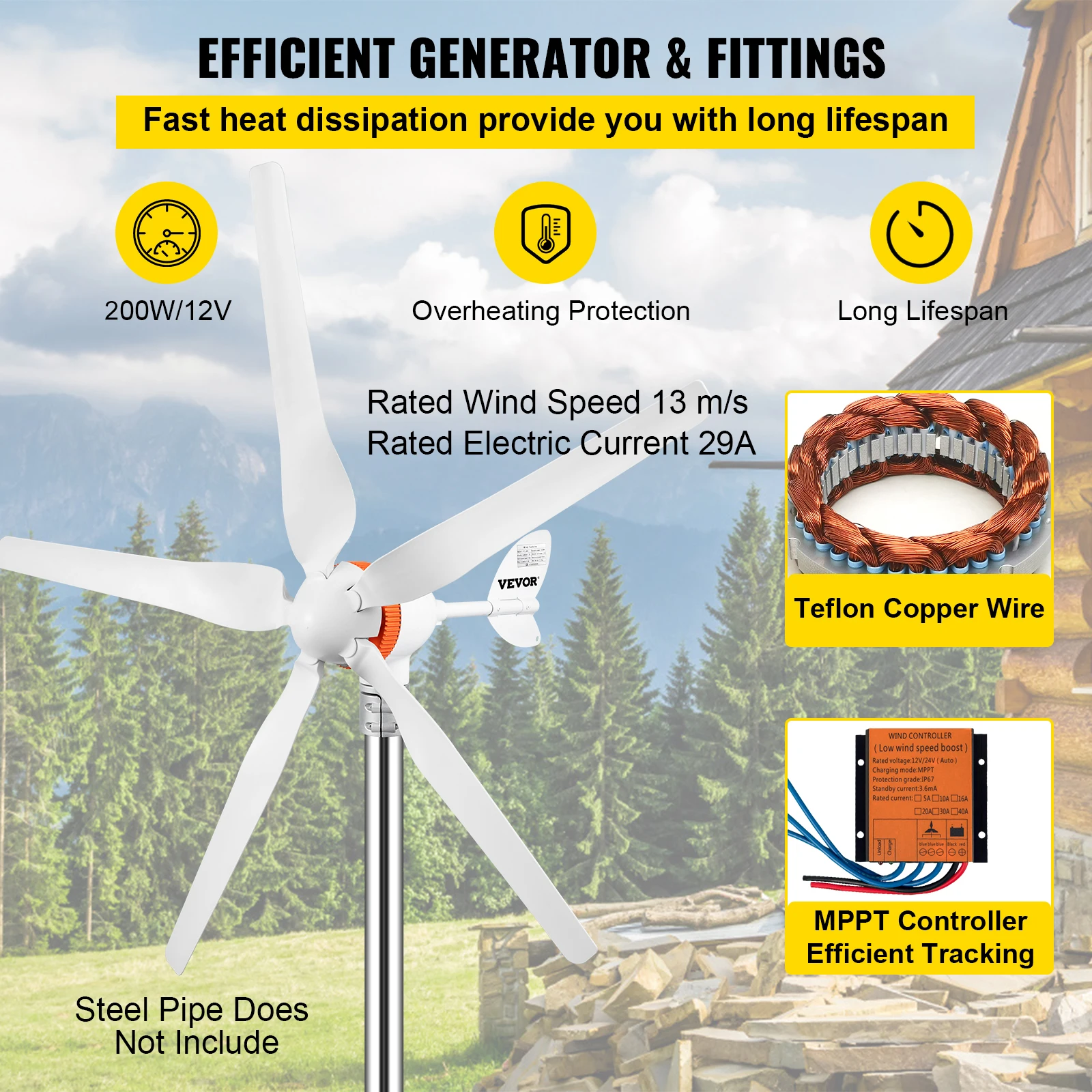 Piccolo generatore di turbina  - Renewable Energy Use recensione e prezzo